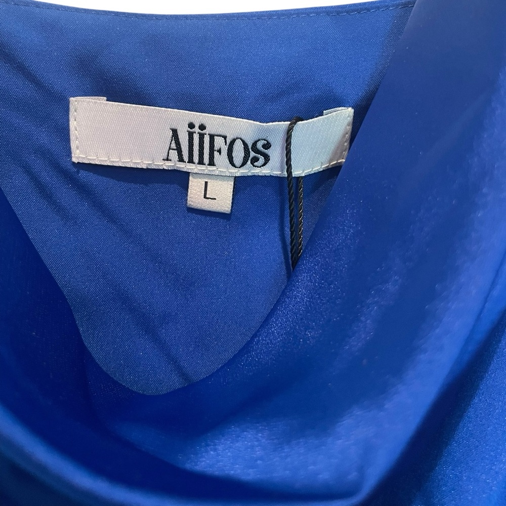 AIIFOS Blue Marita Mini Dress, NWT (L) - Picture 5 of 7
